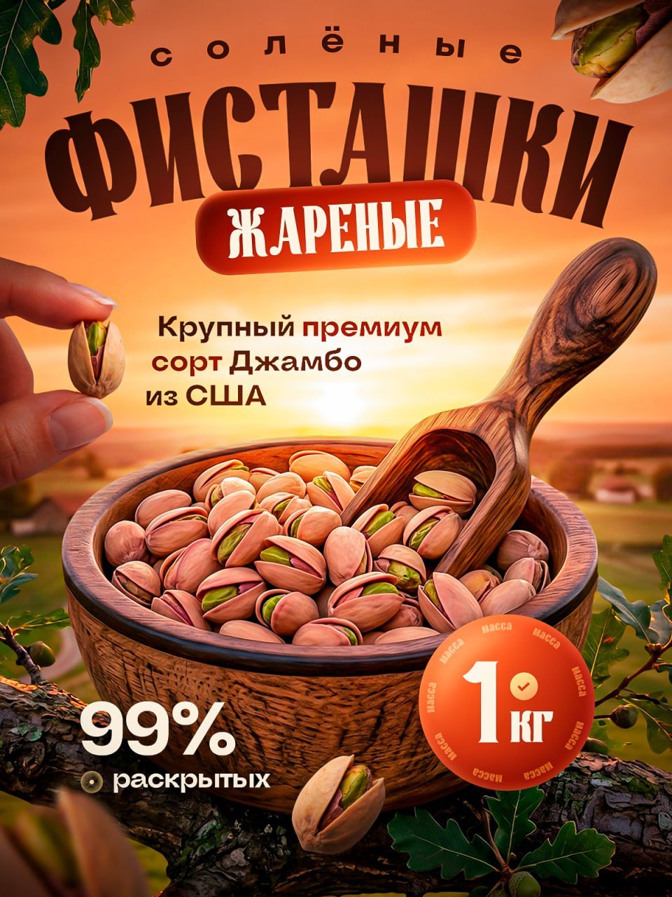 Карточка студии: жареные фисташки